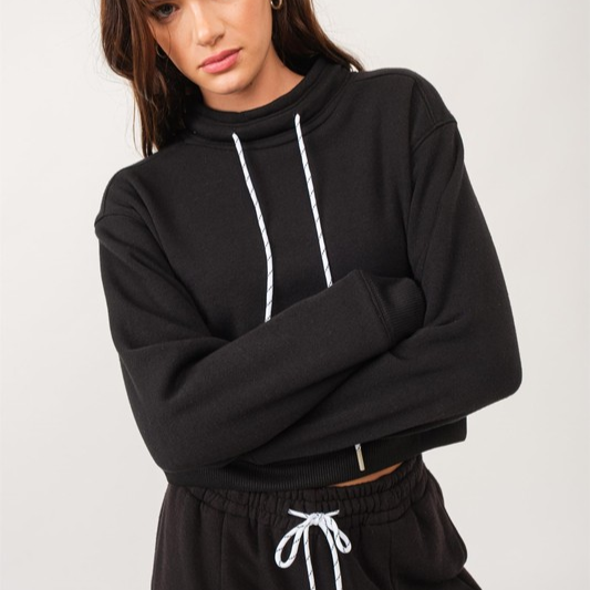 Black discount sweatshirt set