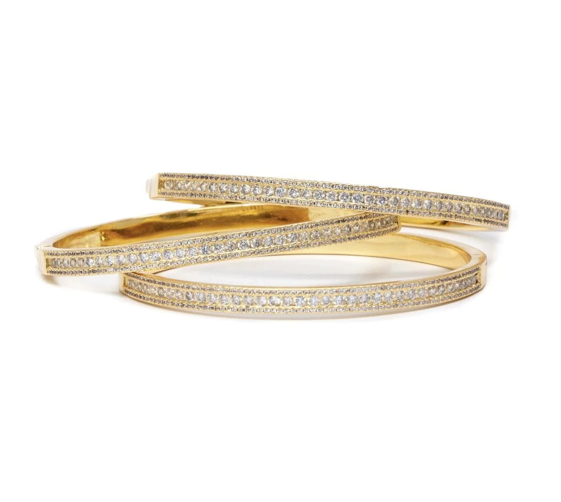 Hollywood Diamond Bangle Yellow Gold