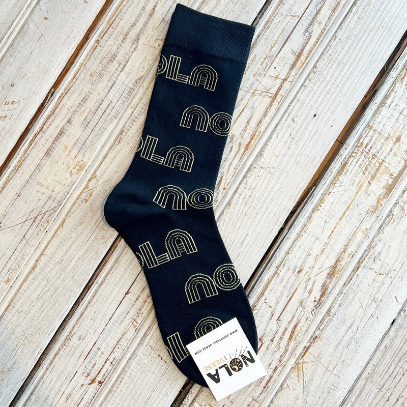 Nolaverse Mono NOLA Sock- Black