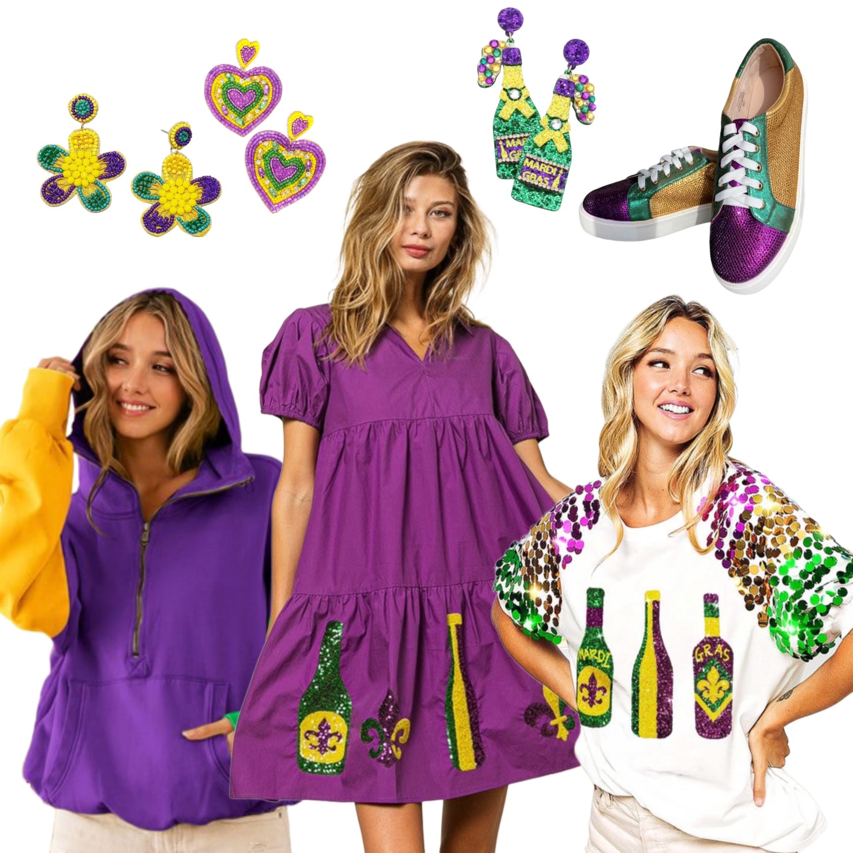 Peace Love and Mardi Gras Fringe Dress – Shop Blink Boutique