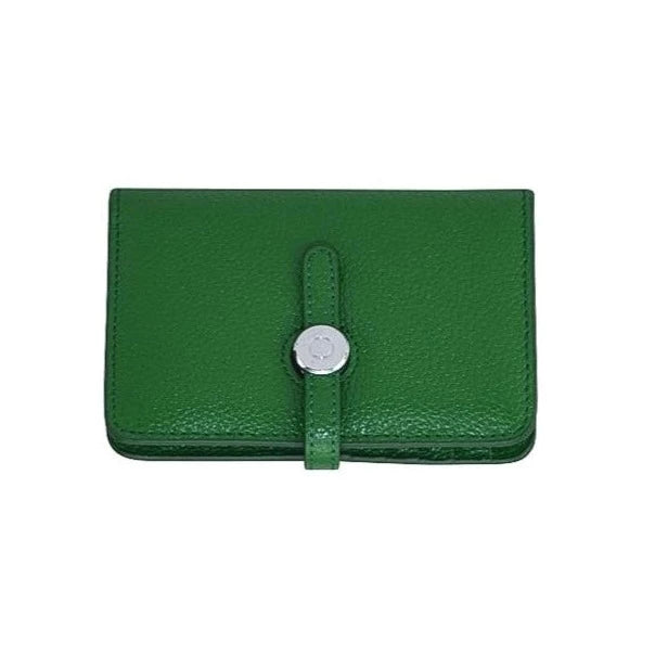 BC Handbags Small Leather Wallet- Green