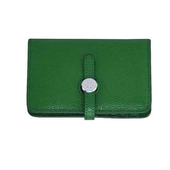 BC Handbags Large Leather Wallet- Green