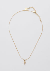 BGJ Small Cross Necklace- Gold