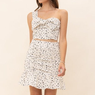 Just Me Two Piece Floral Set- Cream