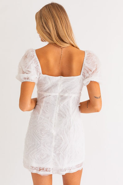 Going To The Chapel Mesh Dress - White