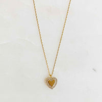 Ellison + Young Mini Heart Necklace- Gold