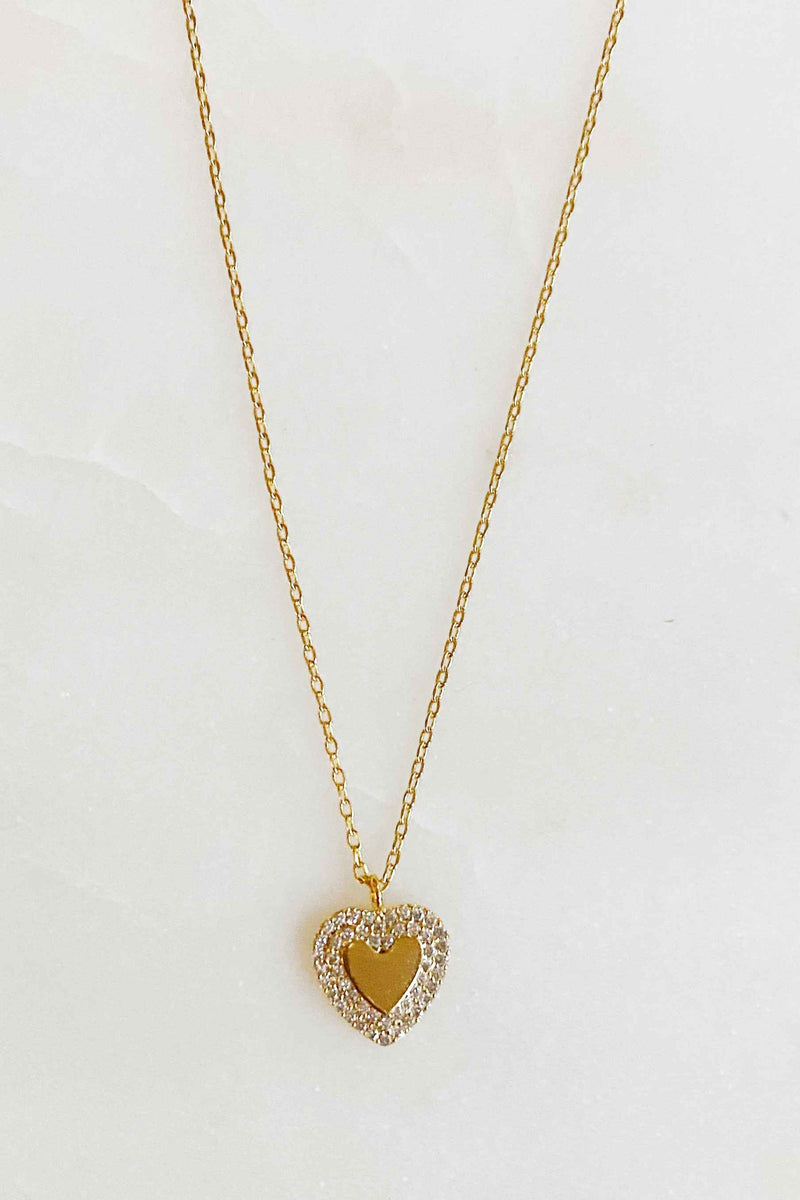 Ellison + Young Mini Heart Necklace- Gold