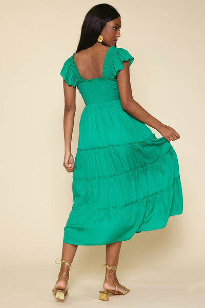 Skylar Midi Dress- Kelly Green