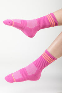 Very J Comfy Varsity Socks- Pink