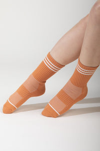 Very J Comfy Varsity Socks- Camel