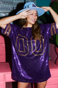 Fantastic Fawn 00 Sequin Dress- Purple