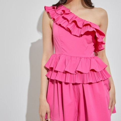 Maxine Romper- Candy Pink