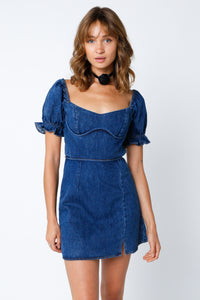 Jordan Denim Dress- Dark Wash