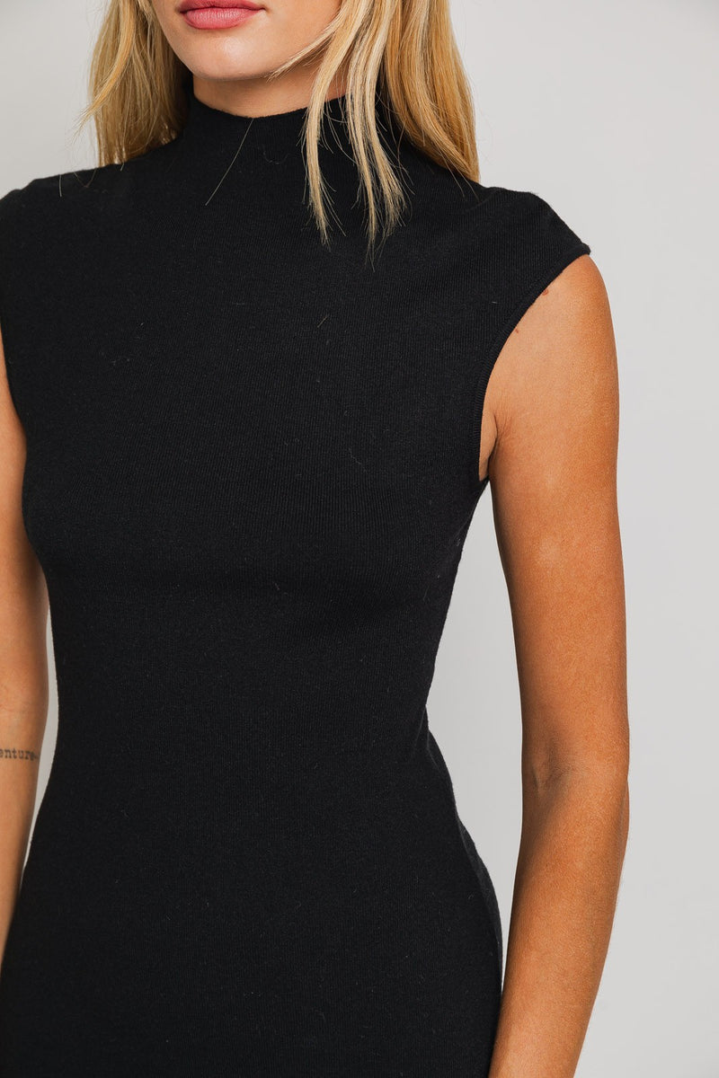 Emersyn Sweater Dress- Black