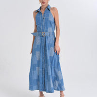 Ciebon Makena Midi Dress- Denim Blue