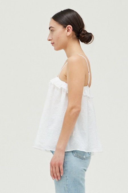 Grade & Gather Ruffle Top- Off White