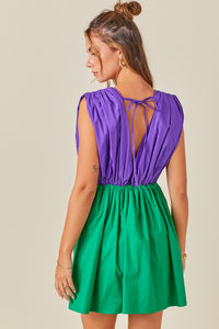 Mardi Bow Romper- Mardi Gras