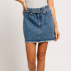 Le Lis Denim Mini Skirt- Blue Denim