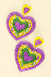 For The Love of Mardi Gras Earrings