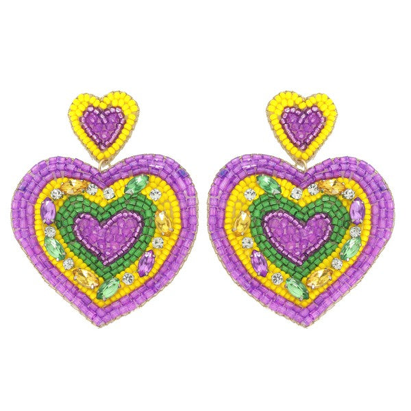 For The Love of Mardi Gras Earrings