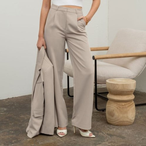 The Workshop Andrea Set Pant- Oatmeal