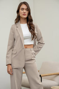 The Workshop Andrea Set Blazer- Oatmeal