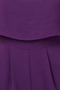 Piper Layered Top Romper- Purple