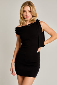 Sabrina Sweater Dress- Black