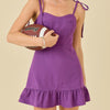 Adaline Denim Dress- Purple