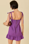 Adaline Denim Dress- Purple