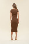 The Workshop Classy Midi Dress- Chocolate