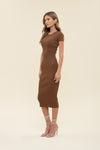 The Workshop Classy Midi Dress- Chocolate