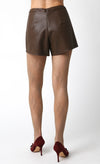 Susan PU Shorts- Coffee Bean