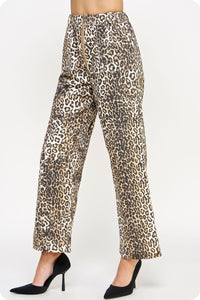 Strut and Bolt Leopard Pant- Taupe