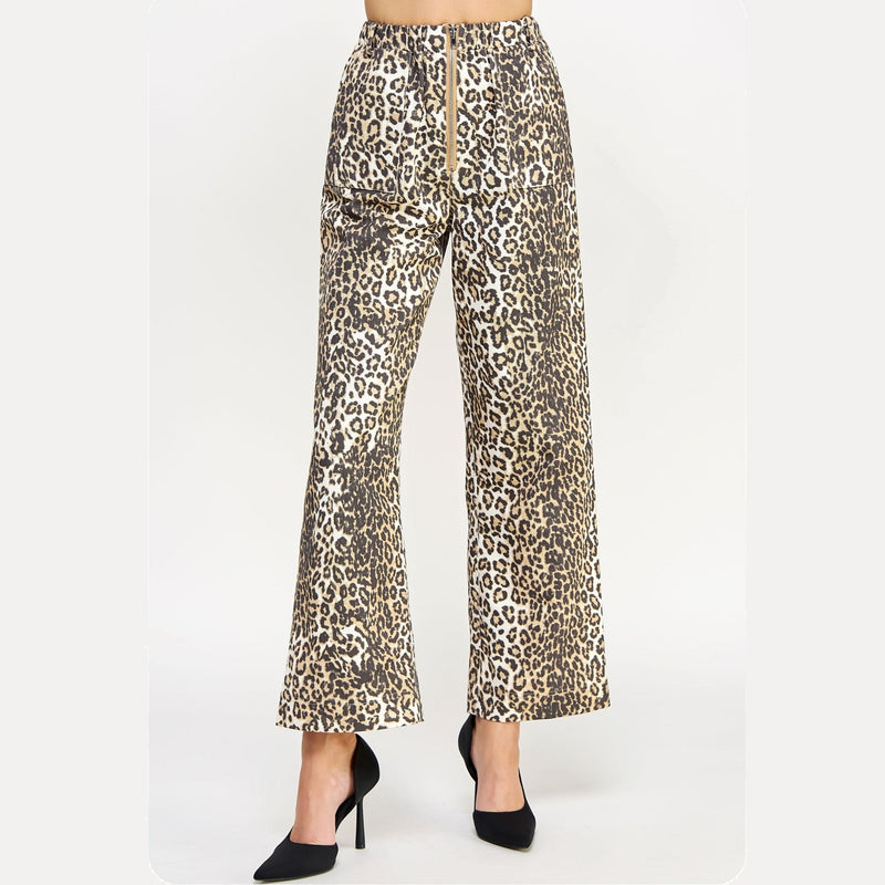 Strut and Bolt Leopard Pant- Taupe