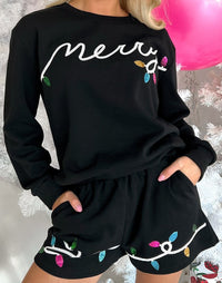 Sequin Merry Set- Black