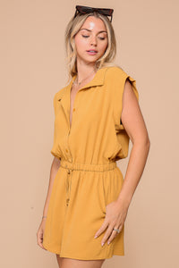 Amber Airflow Romper- Mustard