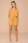 Amber Airflow Romper- Mustard