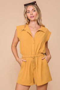 Amber Airflow Romper- Mustard