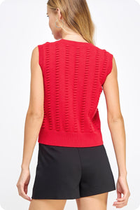 Strut and Bolt Riley Vest- Red