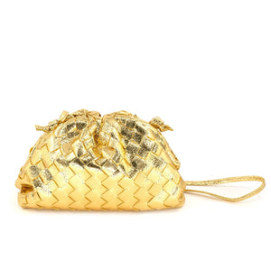 BC Handbags Metallic Mini Pouch- Gold