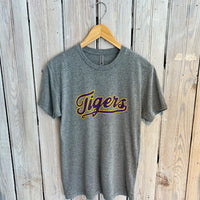 LSU Tigers Script Tee- Grey