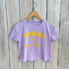 Tigers VS All Y’all Crop Tee- Light Purple