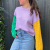 Nolaverse Pearl Mardi Gras Sweater