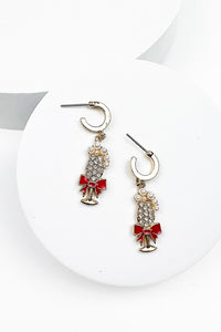 Enamel Bubbly Glass Earrings- Red