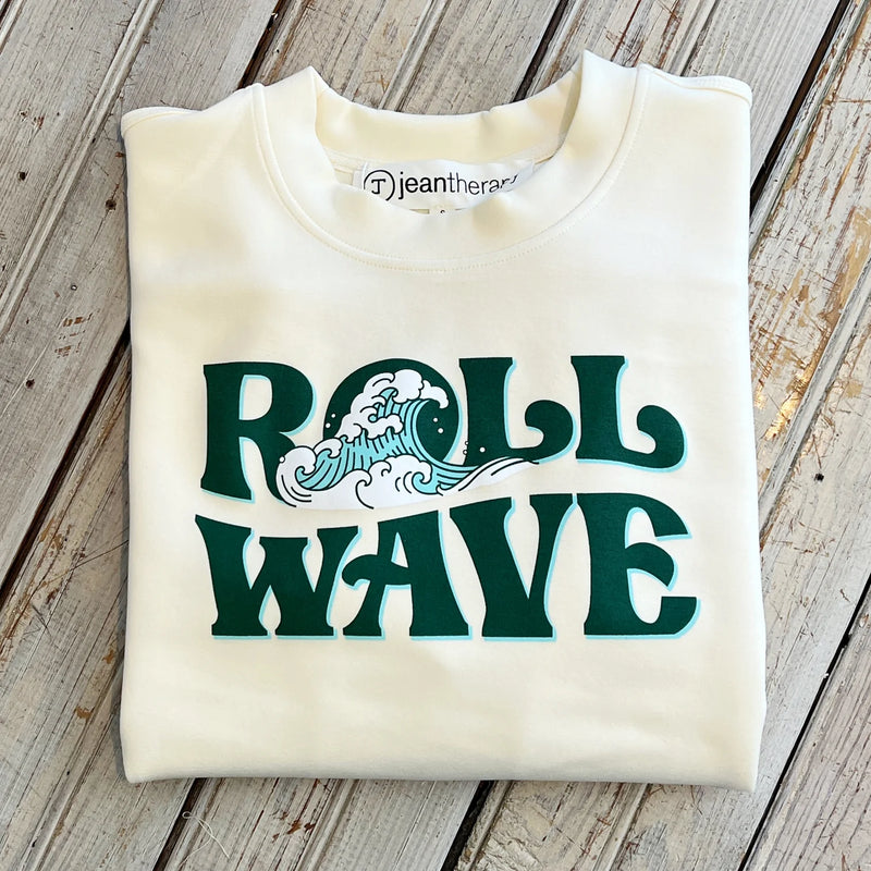 Jeantherapy Roll Wave Specialty Sweatshirt- Ivory