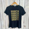 Saints x5 Burnout Tee- Black