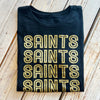 Saints x5 Burnout Tee- Black