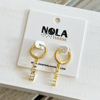 Nolaverse SAINTS Hoop Earring- gold