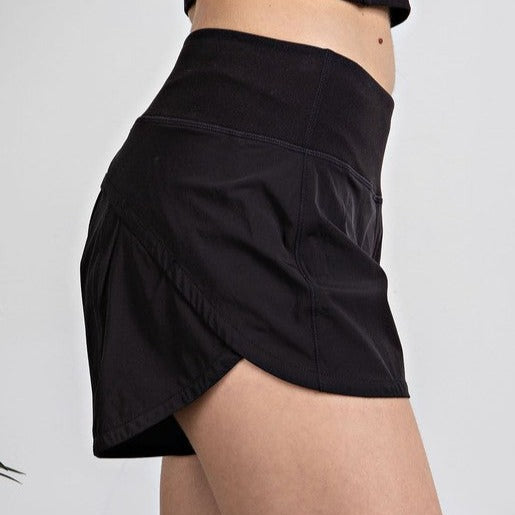 Rae Mode 2 in 1 Active Shorts- Black